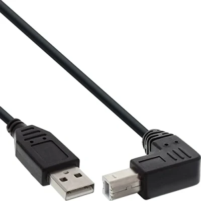 Immagine di InLine 21291 Cavo USB 2.0, Type a Maschio B Angolato V/Basso, 1M Nero