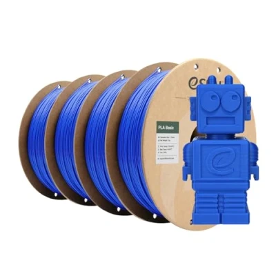 Immagine di eSUN filamento PLA 1,75 mm, di Basic per stampante 3D Precisione dimensionale +/ 0,03 1 kg bobina, 4 bobine stampa 3D, Blu 4KG