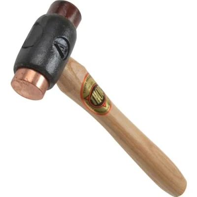 Immagine di Thor 208 Martello bifacciale in rame, pelle grezza, misura A, (marrone, nero)