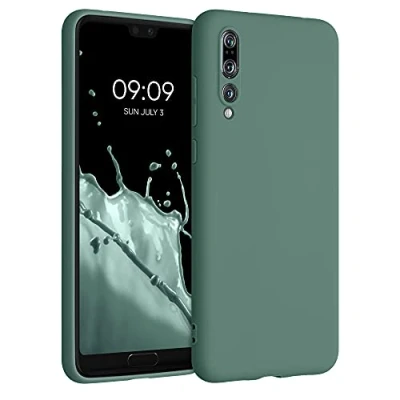 Immagine di kwmobile Custodia Compatibile con Huawei P20 Pro Cover Back Case per Smartphone in Silicone TPU Protezione Gommata verde militare