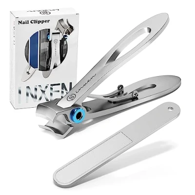 Immagine di INXEN Tagliaunghie Professionale per Unghie Spesse, preciso con Apertura della Ganascia extra larga,Tagliaunghie In Acciaio Inossidabile,Set Manicure Pedicure Uomo Lima