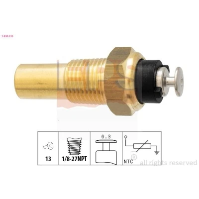 Immagine di EPS 1.830.235 Sensore Temperatura Refrigerante Made in Italy OE Equivalent bianco OPEL: Frontera B SUV, Astra F Caravan, Vectra CC
