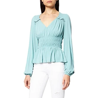 Immagine di NA KD Marked Waist Blouse, Camicetta in Vita Marcata, Donna, Verde (Verde Chiaro), 40