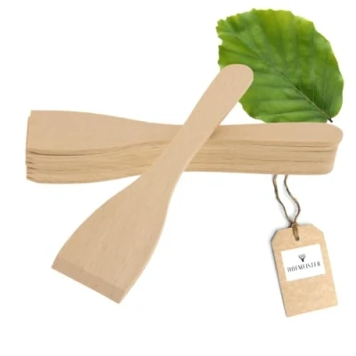Immagine di 8x HOFMEISTER® Raschietto per raclette lungo protegge le padelle rivestite, spatola resistente al calore prodotta nell&#039;UE, robusti accessori in faggio, 17 cm