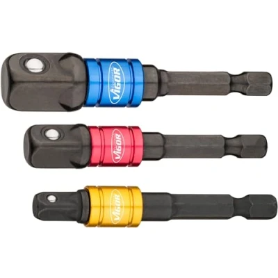 Immagine di ViGOR Set di adattatori per chiave a bussola V7603/3 I inserti attrezzi allentare e rimuovere componenti semplice, versatile azionamento: esagonale 6,3 (1/4 pollici) 3 pezzi