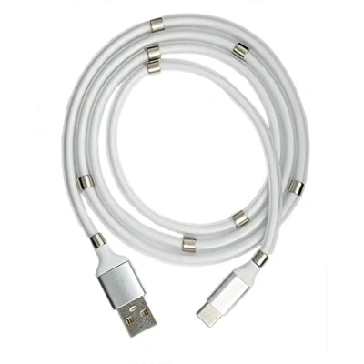Immagine di System S Cavo USB 3.1 autoavvolgente da 1 m tipo C maschio A 2.0 in bianco