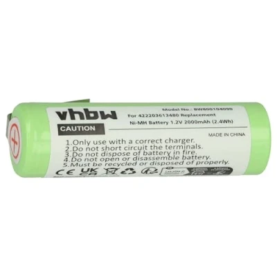 Immagine di vhbw batteria compatibile con Philips HQ7310, HQ7320, HQ7330, HQ7340, HQ7350, HQ7360 rasoio elettrico (2000mAh, 1,2V, NiMH)