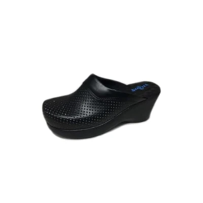 Immagine di Terlik Sabo Zeppa Suola ST066 Zoccoli in Pelle Ciabatte Pantofole Scarpe Sabot, Donna, Nero, EU 38