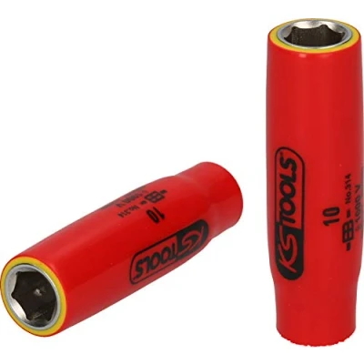Immagine di KS Tools, Chiave a bussola + esagonale, Presa 1/4&quot; con isolamento protettivo (9 mm)