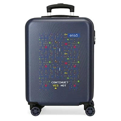 Immagine di Enso Gamer Valigia da cabina blu 38 x 55 20 cm rigida ABS chiusura a combinazione laterale 34 2 kg 4 ruote doppie bagaglio mano
