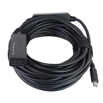 Immagine di PremiumCord Cavo di prolunga USB C con ripetitore M/F maschio a femmina, 3.2 Gen 1, 5 Gbps, colore nero, lunghezza 10 m