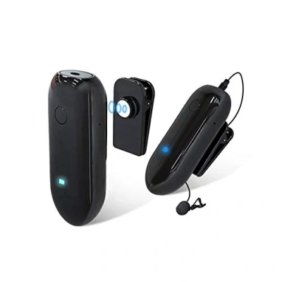 Immagine di LENSGO Mini Sistema Microfonico Lavalier Wireless, 318C Mic Professionale Wireless Omnidirezionale UHF 30 canali con 1 Trasmettitore e Ricevitore per Smartphone Fotocamera Canon Nikon DSLR Altro