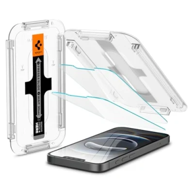 Immagine di Spigen Ez Fit Vetro Temperato Clear Proteggi Schermo con Montageframe Apple iPhone 13/13 Pro/14 Confezione Da 2
