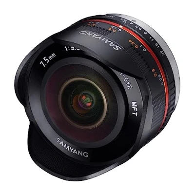 Immagine di Samyang Fisheye 7,5 mm f/3,5 UMC per sensore Micro 4/3 Quattro Terzi NERO