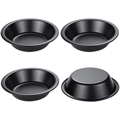 Immagine di webake 4 stampi per dolci a forma di pie, diametro 12 cm, antiaderente, rotondi, quiche