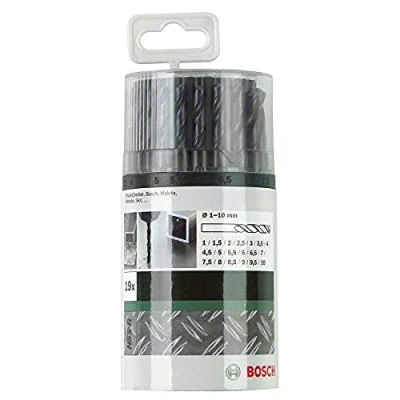 Immagine di Bosch 2609255033 Set di punte da trapano in metallo HSS R, 19 pezzi