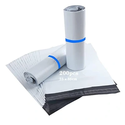 Immagine di HVDHYY Buste per Spedizione 200pezzi 25cmX35cm B4 Busta Imballaggio in Plastica Nuovo Materiale Autoadesivi, Opachi, Impermeabili Prova Manomissione Bianco Libri File A4 Piccoli Oggetti