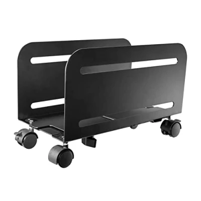 Immagine di Ewent EW1291 Supporto per Computer Desktop, PC con Ruote, Protegge da Polvere e Sporco la Casa L&#039;Ufficio, Base Regolabile 4 Ruote Girevoli, Nero