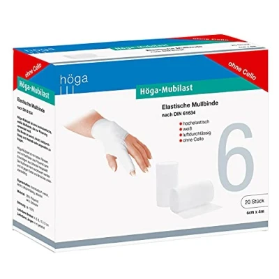 Immagine di Höga mubi Last fascia elastica da Mull, 6 cm X 4 m, 20 pezzi