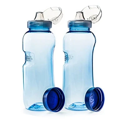 Immagine di Set borracce da 0,5 l in Tritan inclusive di 2 tappi flip top, senza BPA (bisfenolo A)