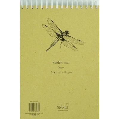 Immagine di SMLT EB 100TS/C Authentic Line Blocco da disegno, formato A4, 80 g/mq, 100 fogli, con perforazione, coperchio riciclato e doppia spirale