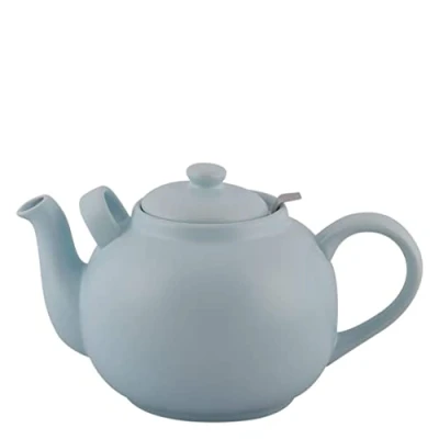 Immagine di PLINT Simple &amp; Stylish Ceramic Teapot, Globe TeaPot with Stainless Steel Strainer, for up to 10 Cups, 2500ml Flowering Tea Pot, Blooming Tea, Ice Color