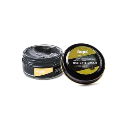 Immagine di Kaps Crema per la Cura delle Scarpe, Intensiva e Nutrimento Pelle, Delicate, 70 Colori (115 Grigio Scuro)