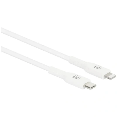 Immagine di Manhattan Cavo USB Spina C®, Connettore Apple Lightning 2.00 m Bianco 394529