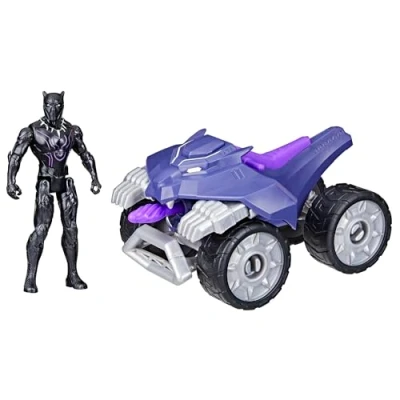 Immagine di Artigli ATV della Pantera Nera, veicolo e set di personaggi con accessori, giocattoli supereroi per bambini, dai 4 anni in su