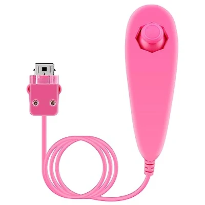 Immagine di OSTENT Controller Nunchuck Cablato Basato sul Movimento per Nintendo Wii Console Video Game Colore Rosa