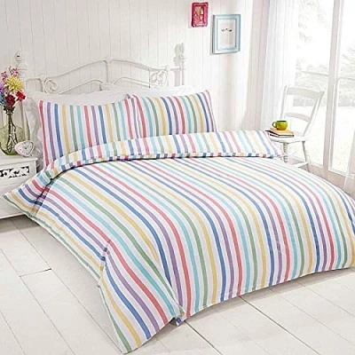 Immagine di Rapport Home Set di biancheria da letto singolo in flanella cotone spazzolato, multicolore