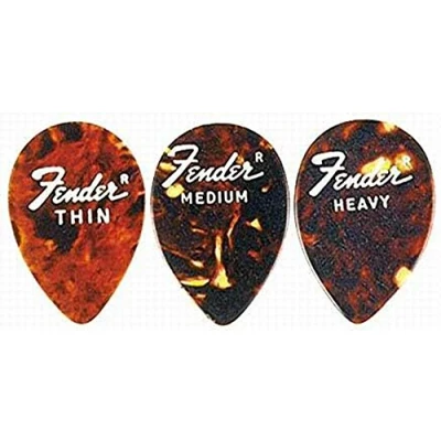 Immagine di Fender Picks 358 Shape thin Shell 72 Pack Set di plettri