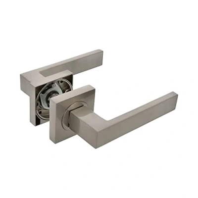 Immagine di Amig Set di maniglie per porte Mod. Cadice 52 x 124 mm Con Bocallave Design elegante e semplice Impugnatura ergonomica Zama Argento opaco