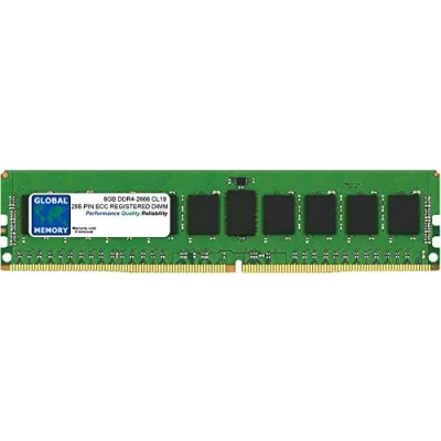 Immagine di 8GB DDR4 2666MHz PC4 21300 288 PIN ECC Registered DIMM (RDIMM) Memoria RAM per Servers/WORKSTATIONS/SCHEDE Madre (1 Rank CHIPKILL)