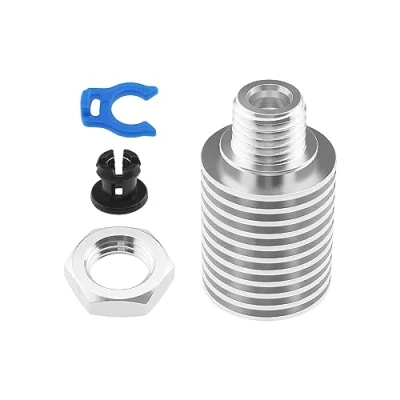 Immagine di Create idea dissipatore di calore per estrusore, 1,75 mm, compatibile con stampante 3D E3D V6 Hotends in alluminio morsetto tubo e clip pinza