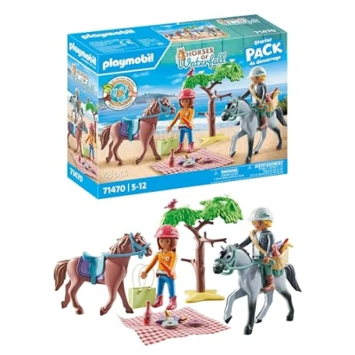 Immagine di Horses of waterfall Playmobil ® Escursione a cavallo sulla spiaggia con Amelia e Ben 71470