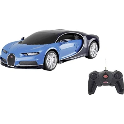 Immagine di Jamara Bugatti Macchinina 1:24 40Mhz Interni Simili all&#039;Originale, Colore Blu, 405137
