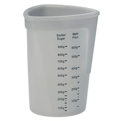 Immagine di Lurch 70260 Misurino in silicone platino 100% senza BPA, 1 l, con scala per liquidi, farina e zucchero, trasparente, 12,5 x 17 cm