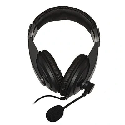 Immagine di Link LKHS1X35 Cuffia Audio con Microfono Orientabile Connettore, Nero, 1 X 3.5 mm