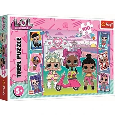 Immagine di Trefl 100 elementi colorati per Piccoli fan Delle Bambole LOL, Intrattenimento creativo, Divertimento Bambini dai 5 anni Puzzle, Colore L.O.L. Surprise, Immagini, 16443