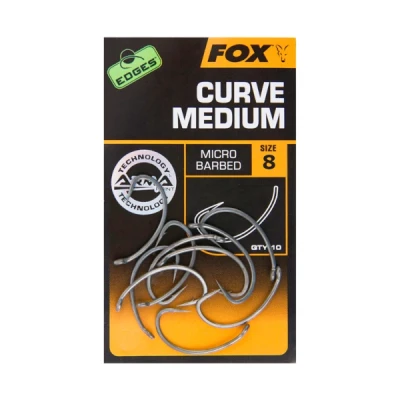 Immagine di Fox Edges Curve Shank Medium 8 micro barbed Ami carpfishing