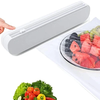 Immagine di WDDP Dispenser Pellicola Trasparente,Pellicola Trasparente Wrap Dispenser,Dispenser per Alimenti, e Taglierina Involucri, Tagliare Pellicola, Fogli di Alluminio, Carta da Forno