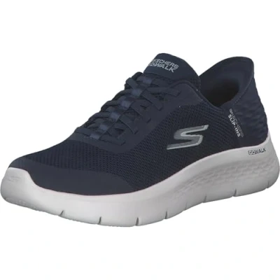 Immagine di Skechers, Go Walk Flex, Scarpe sportive da donna slip in, blu navy/bianco, 9.5 Wide
