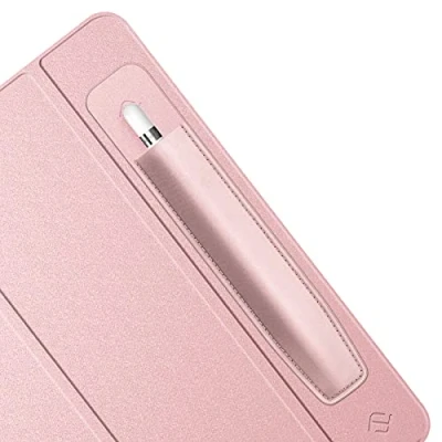 Immagine di FINTIE Custodia Compatibile con Apple Pencil PRO e (USB C) 1a/2a Gen, Cover in Similpelle Tasca Elastica Case Adesivo per Stylus Pens, Oro Rosa