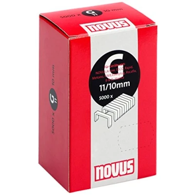 Immagine di Graffette 5000 pezzi Novus 042 0529 tipo 11/10 dimensioni (A x L) 10 mm 10.6