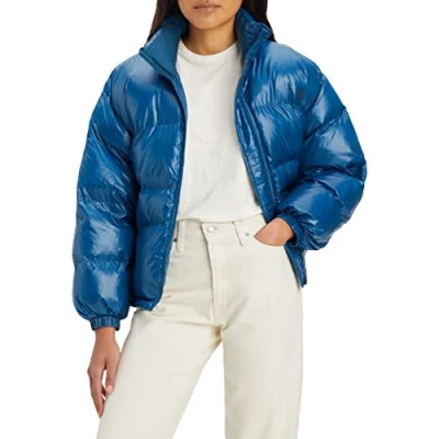 Immagine di Levi&#039;s Retro Puffer Giacca invernale, Donna, Taglia: Large, Gibralter sea