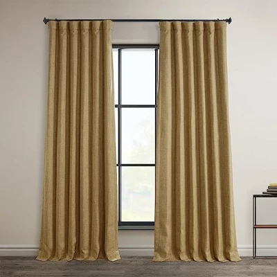 Immagine di HPD Half Price Drapes BOCH LN18519 96 Tende oscuranti in finto lino, per camera da letto, 127 x 248 cm, colore: Butterscotch