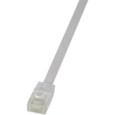 Immagine di LogiLink CF2031U RJ45 cavo di rete, patch CAT 6 U/UTP 1.00 m Bianco altamente flessibile 1 pz.