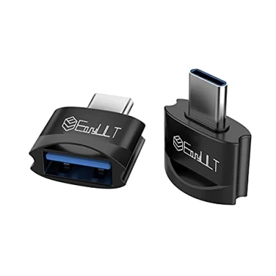 Immagine di EasyULT Adattatore da USB C a (2 Pezzi), Alta velocità Tipo A, OTG Thunderbolt 3 Femmina per Samsung S10, MacBook Air 2020, Altri Dispositivi con C(Nero)