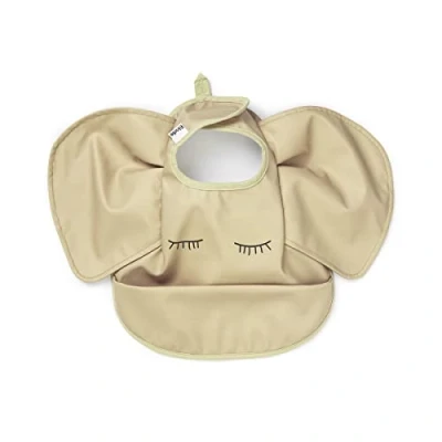 Immagine di Elodie Details Bavaglino Impermeabile per Bimbo e Bimba Design Scandinavo Sweetheart Charlie Elephant Pure Khaki